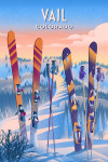 Vail, Colorado - Ski / Snow / Winter Series - Prepare for Takeoff - Skis in Snowbank