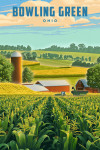 Bowling Green, Ohio - Lithograph - Corn Harvest