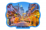 New Orleans, Louisiana - Photography - Bourbon Street at Night - Contour