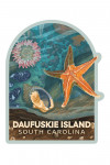 Daufuskie Island, South Carolina - Painterly - Tiny World Huge Wonders - Starfish & Shells - Contour
