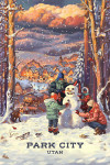 Park City, Utah - Merry & Bright - Vintage Snowman
