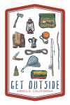 Arnold, California - Get Outside - Camping Gear - Icon - Contour
