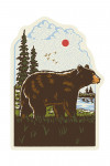 Vintage Linework - Black Bear - Contour