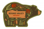Round Valley, Arizona - Boho Colorblock - Black Bear - Contour
