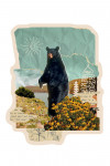 Retro Collage - Black Bear - Contour