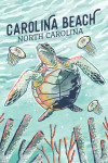 Carolina Beach, North Carolina - Graphic Pastel - Sea Turtle
