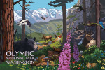 Olympic National Park, Washington - Painterly - Wildlife Utopia - Olympic Mountains