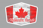Haliburton, Canada - Rustic Flag - Contour