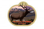 Pagosa Springs, Colorado - Painterly - Elk & Sunset - Contour