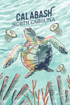 Calabash, North Carolina - Graphic Pastel - Sea Turtle