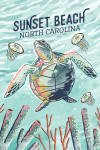 Sunset Beach, North Carolina - Graphic Pastel - Sea Turtle