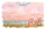 Sea Bright, New Jersey - Watercolor Study - Beach Scene