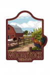 Woodstock, Vermont - Barnyard Scene - Contour