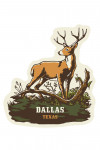 Dallas, Texas - Vintage Linework - Whitetail Deer - Contour
