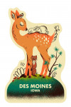 Des Moines, Iowa - Midcentury - Whitetail Deer - Contour