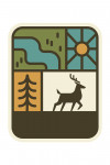 Simple Vector - Whitetail Deer - Contour