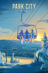 Park City, Utah - Lithograph - Mountain - Chairlift