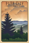 Park City, Utah - Lithography - Mountains