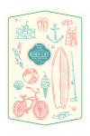 Ocean City, New Jersey - The Beach Life - Collage - Contour