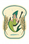 Vintage Mascot - Mermaid - Contour