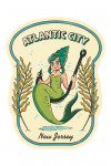 Atlantic City, New Jersey - Vintage Mascot - Mermaid - Contour