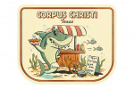 Corpus Christi, Texas - Vintage Mascot - Tiger Shark - Contour
