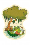 Vintage Mascot - Alligator - Contour