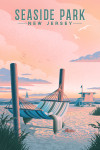 Seaside Park, New Jersey - Lithograph - Salt Air, No Cares - Hammock on Beach