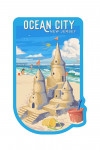 Ocean City, New Jersey - Painterly - Soak Up Summer - Sand Castle - Contour