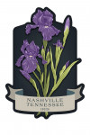 Nashville, Tennessee - Vintage Flora Noir - Iris - Contour