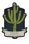 Sedona, Arizona - Vintage Flora Noir - Saguaro Cactus - Contour