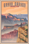 Grand Canyon National Park, Arizona - Lithograph - Mather Point