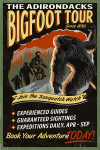 New York - Vintage Sign - The Adirondacks - Bigfoot Tour