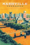 Nashville, Tennessee - Painterly - City Series