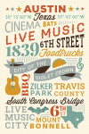Austin, Texas - Typography Stacked - City Series