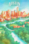 Austin, Texas - Luminous City - City Series