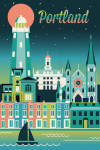 Portland, Maine - Retro Skyline Chromatic