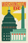 Washington, DC - Woodblock City Series - Architectural Landmarks