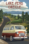 Lake Pend Oreille, Idaho - Camper Van & Lake