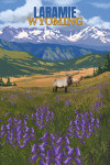 Laramie, Wyoming - Elk & Flowers