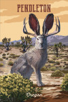 Pendleton, Oregon - Painterly - Jackalope