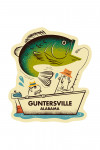Guntersville, Alabama - Midcentury - Bass Fishing - Contour