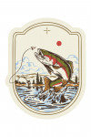 Vintage Linework - Trout Fishing - Contour