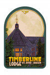 Mt. Hood, Oregon - Timberline Lodge & Full Moon - Contour