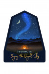 Julian, California - Camping Scene - Tent & Night Sky - Contour