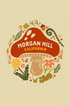Morgan Hill, California - Boho Colorblock - Mushrooms
