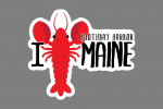 Boothbay Harbor, Maine - Vector - I Lobster Maine - Contour