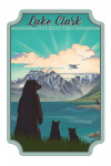 Lake Clark National Park, Alaska - Lithograph - Contour