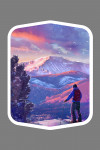 Watercolor Study - Purple Skies - Ski View - Contour
