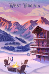 West Virginia - Lithograph - Apr&egrave;s Ski